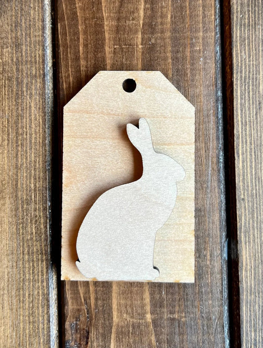Unfinished Easter Basket Tag 2 piece set