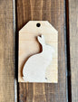 Unfinished Easter Basket Tag 2 piece set