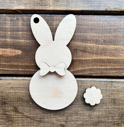 Easter Bunny Basket Tag Unfinished Wood Blank