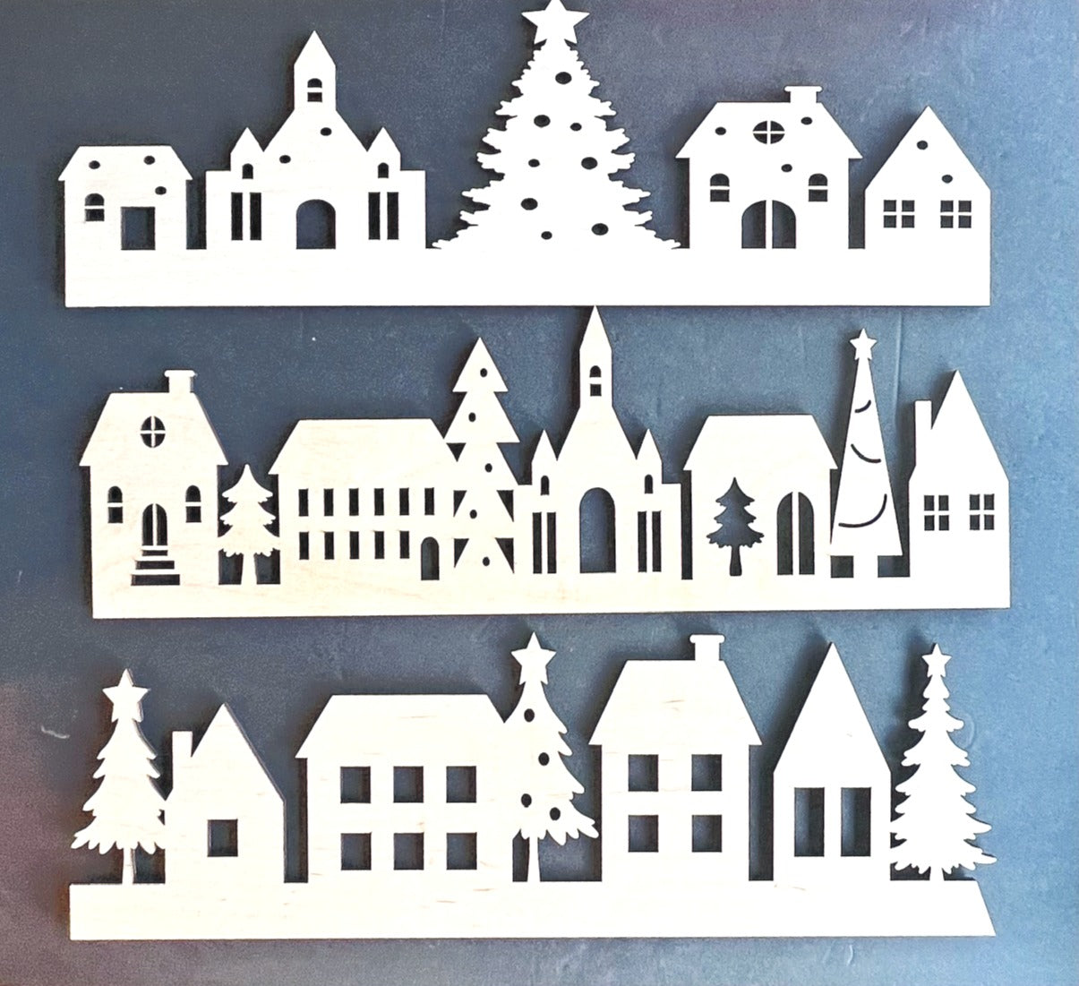 Unfinished Wood Blank Christmas Village image 0