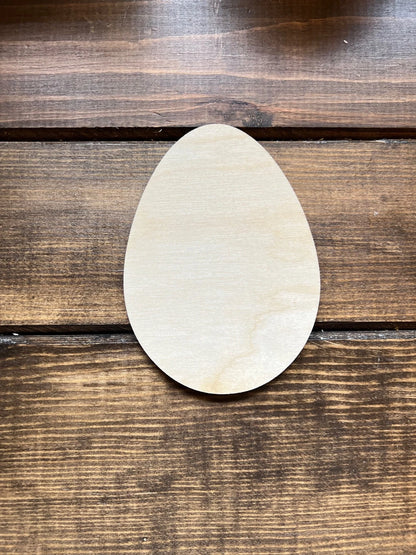 Small Easter Egg Wood Blank for Crafts Wreath Embellishment