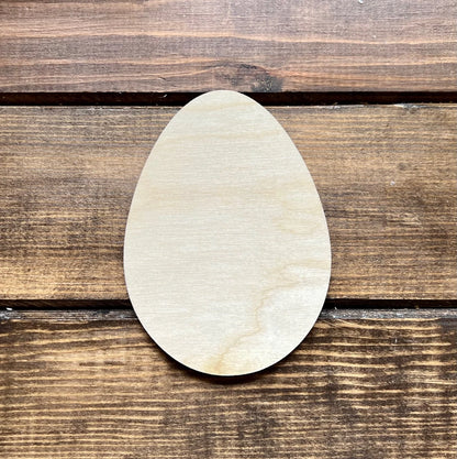 Small Easter Egg Wood Blank for Crafts Wreath Embellishment