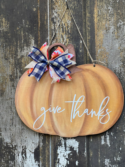 Pumpkin Sign Blank for Fall Decor