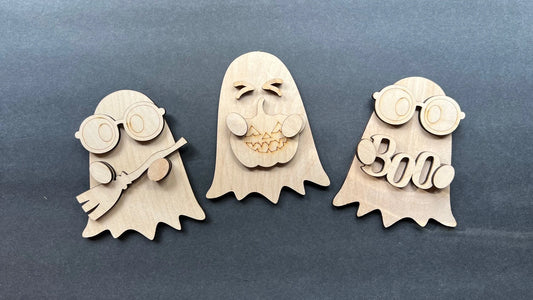 Ghost wood blank Halloween Craft Kit