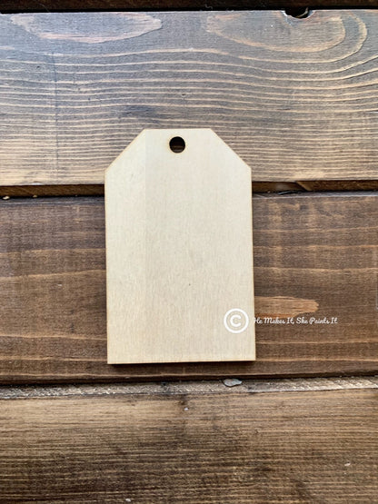 Unfinished wood Blank Gift Tags 2.5 x 4