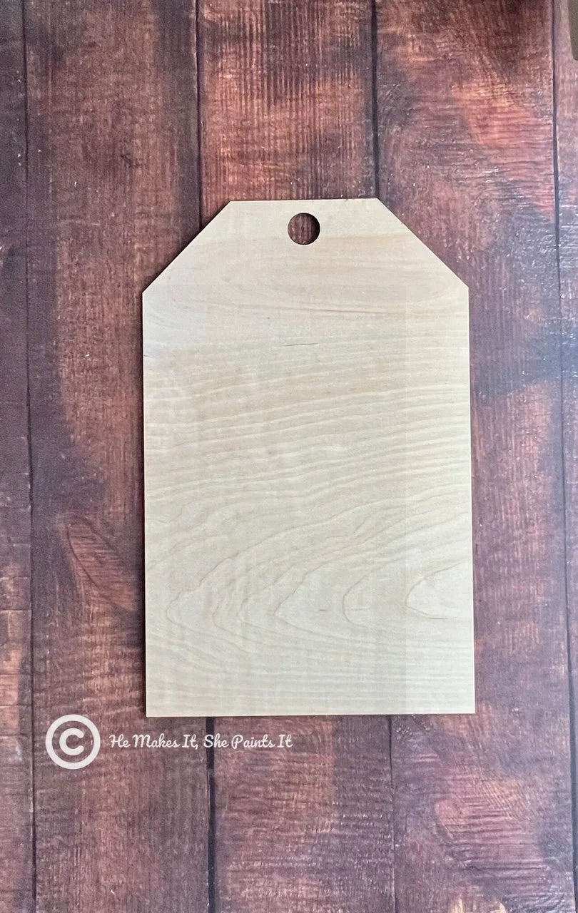 Large Gift Tag Door Hanger Unfinished Blank