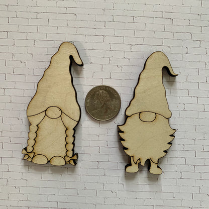 Laser Cut 3 inch Wood Gnome Blanks with or without holes