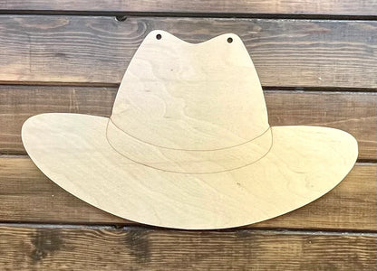 Hat Unfinished Wood Blank Door Hanger Wood Sign