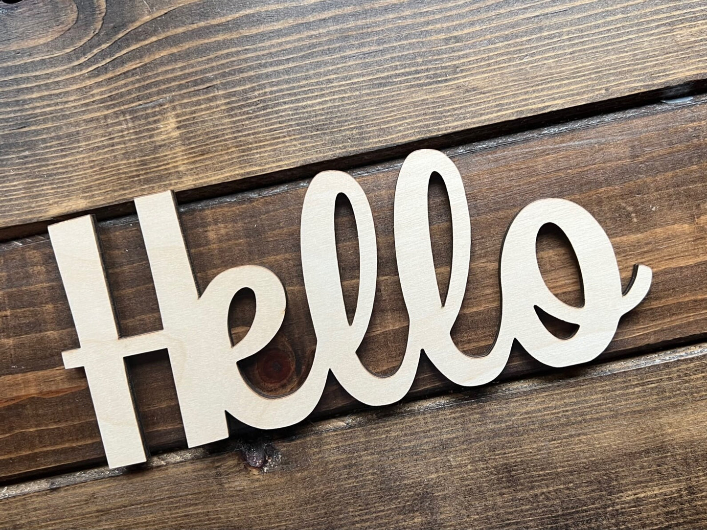 Hello Wood Blank Sign Add On