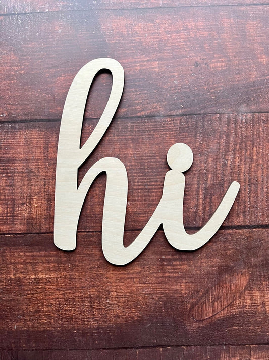 Laser Cut HI for Wood Signs or Crafts