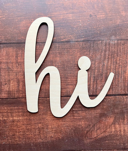 Laser Cut HI for Wood Signs or Crafts