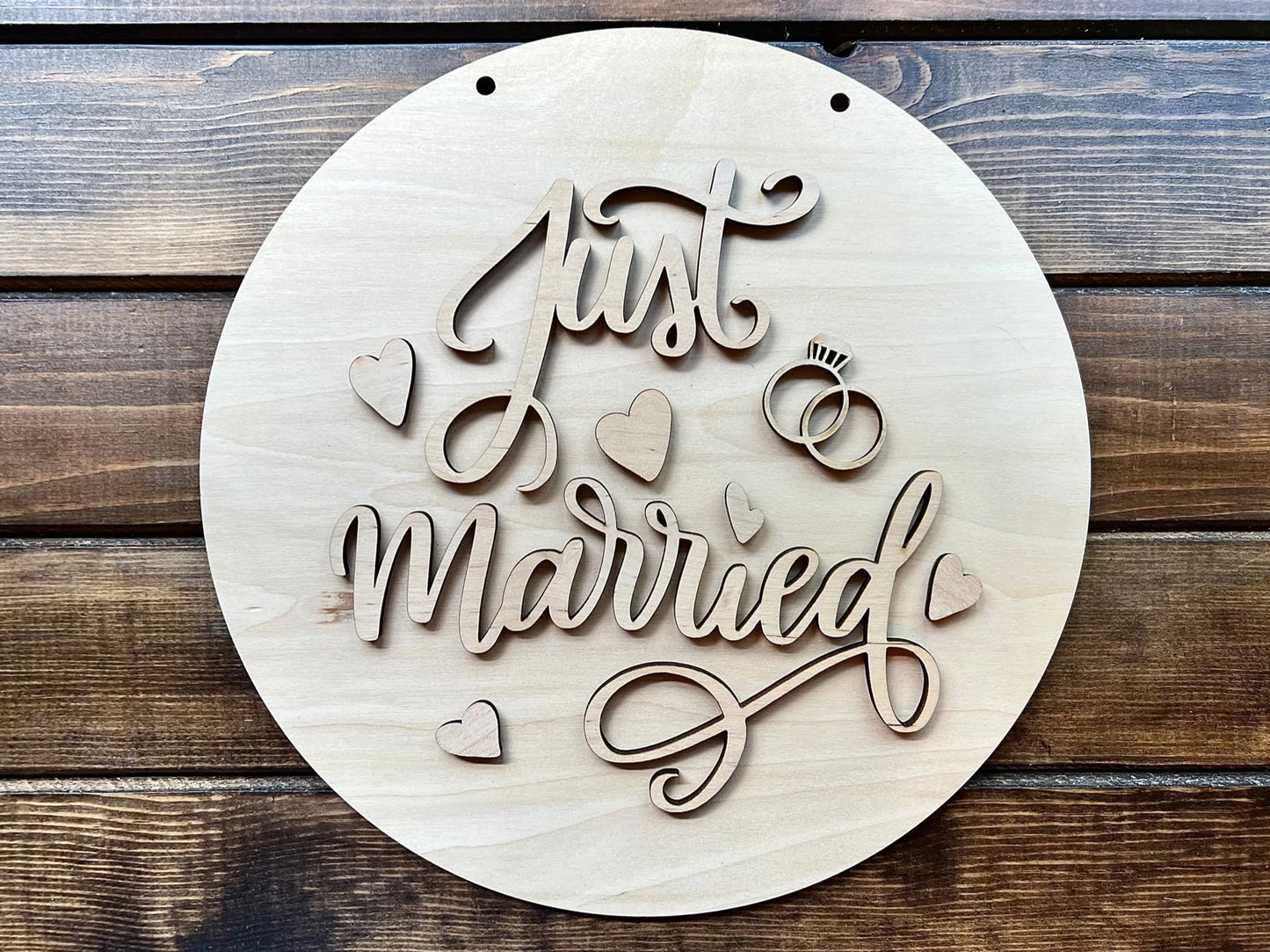 JUST MARRIED Sign Wood Blank