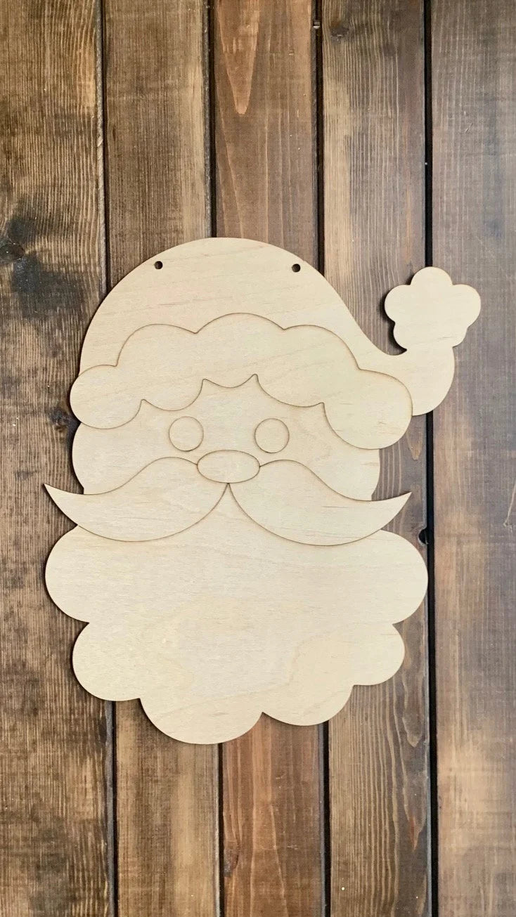 Large Santa Door Hanger Blank Christmas Cut Out