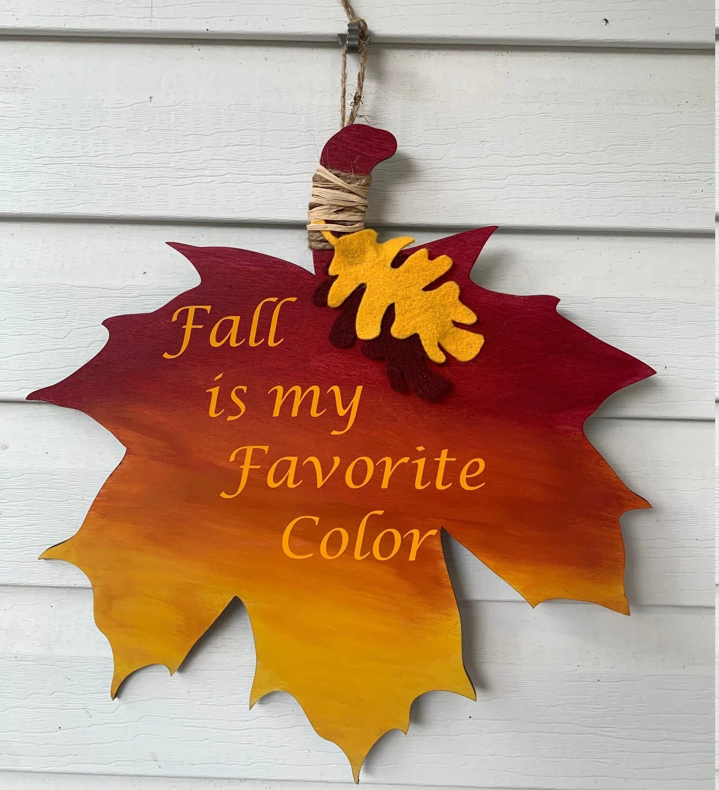 Large Maple Leaf Fall Sign or Door Hanger Blank Laser Cut