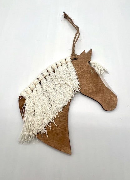 Horse wood blank Macramé