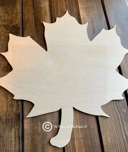 Large Maple Leaf Fall Sign or Door Hanger Blank Laser Cut