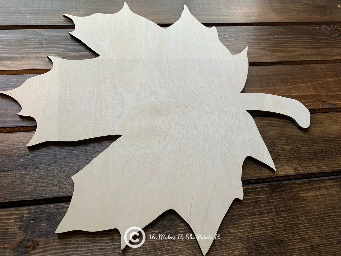 Large Maple Leaf Fall Sign or Door Hanger Blank Laser Cut