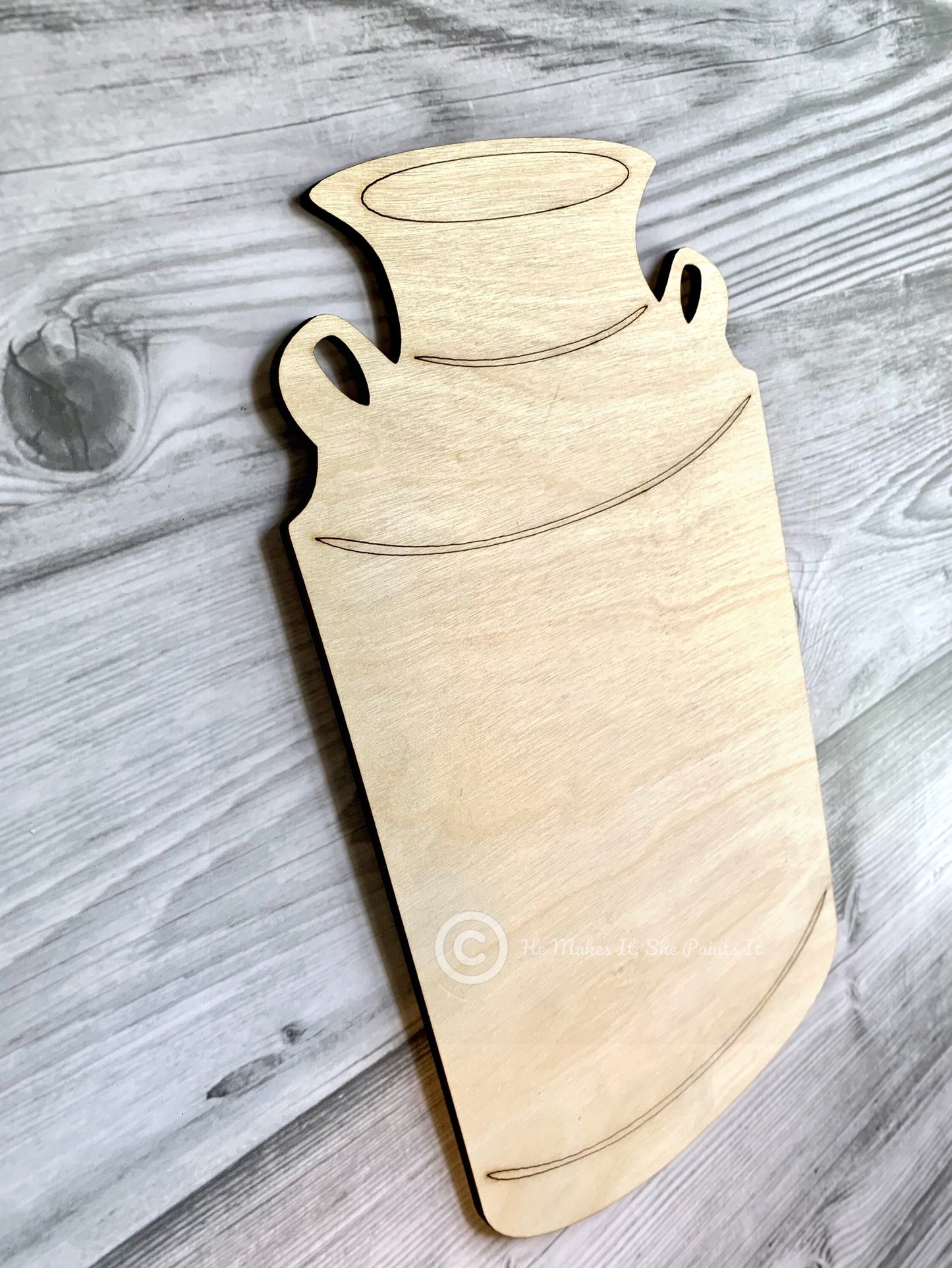 Large Milk Can Wood Blank for Signs for Door Hanger Laser Cut Milk Jug