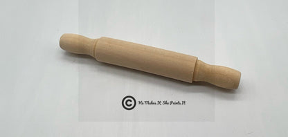 Mini rolling pin for tiered tray craft embellishment 5 inch