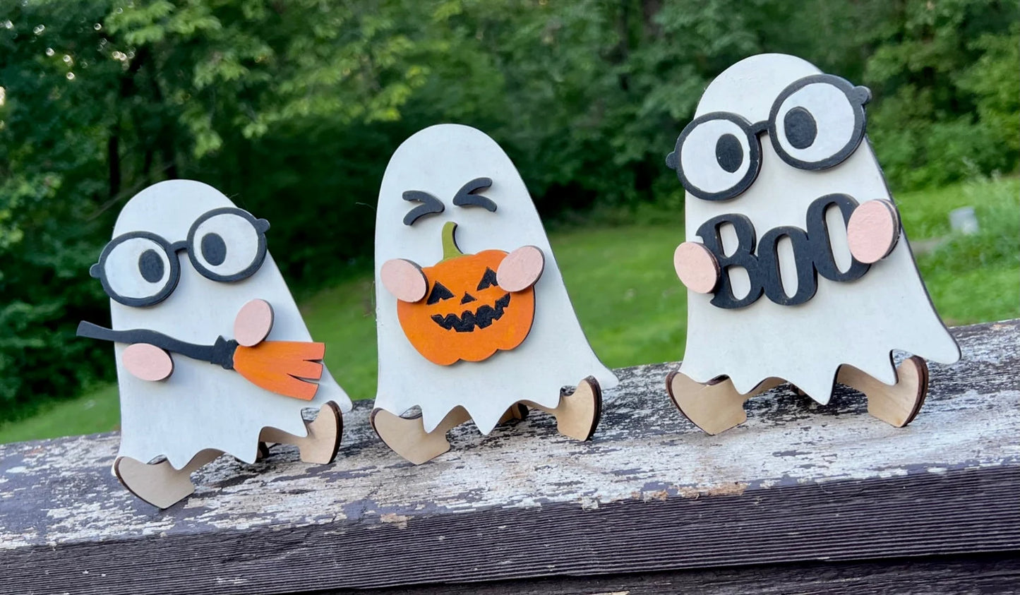 Ghost wood blank Halloween Craft Kit