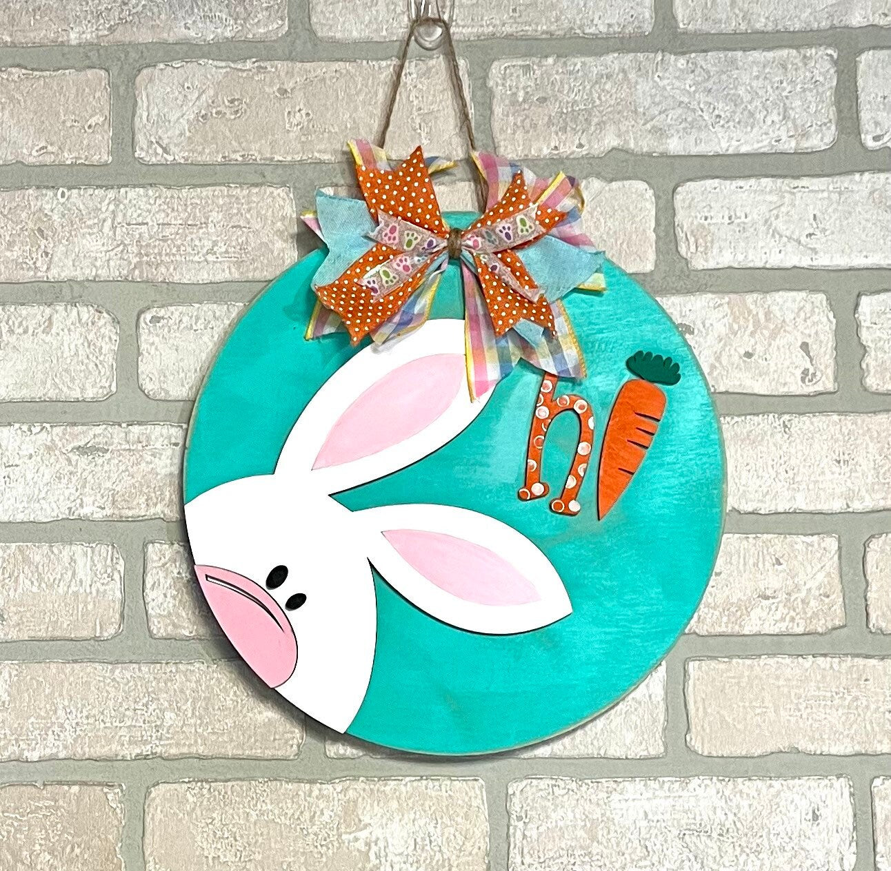 Peeking Easter Bunny Door Hanger Unfinished