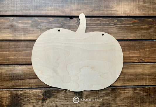 Unfinished Wood Blank Pumpkin Door Hanger Fall Craft