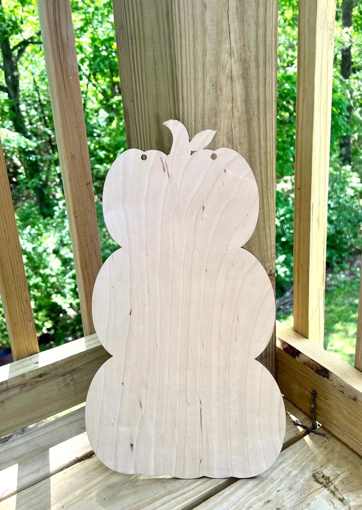 Pumpkin Stack Door Hanger Wood Cut Out