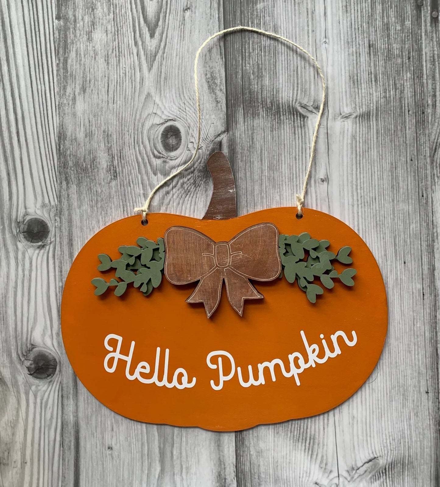 Unfinished Wood Blank Pumpkin Door Hanger Fall Craft