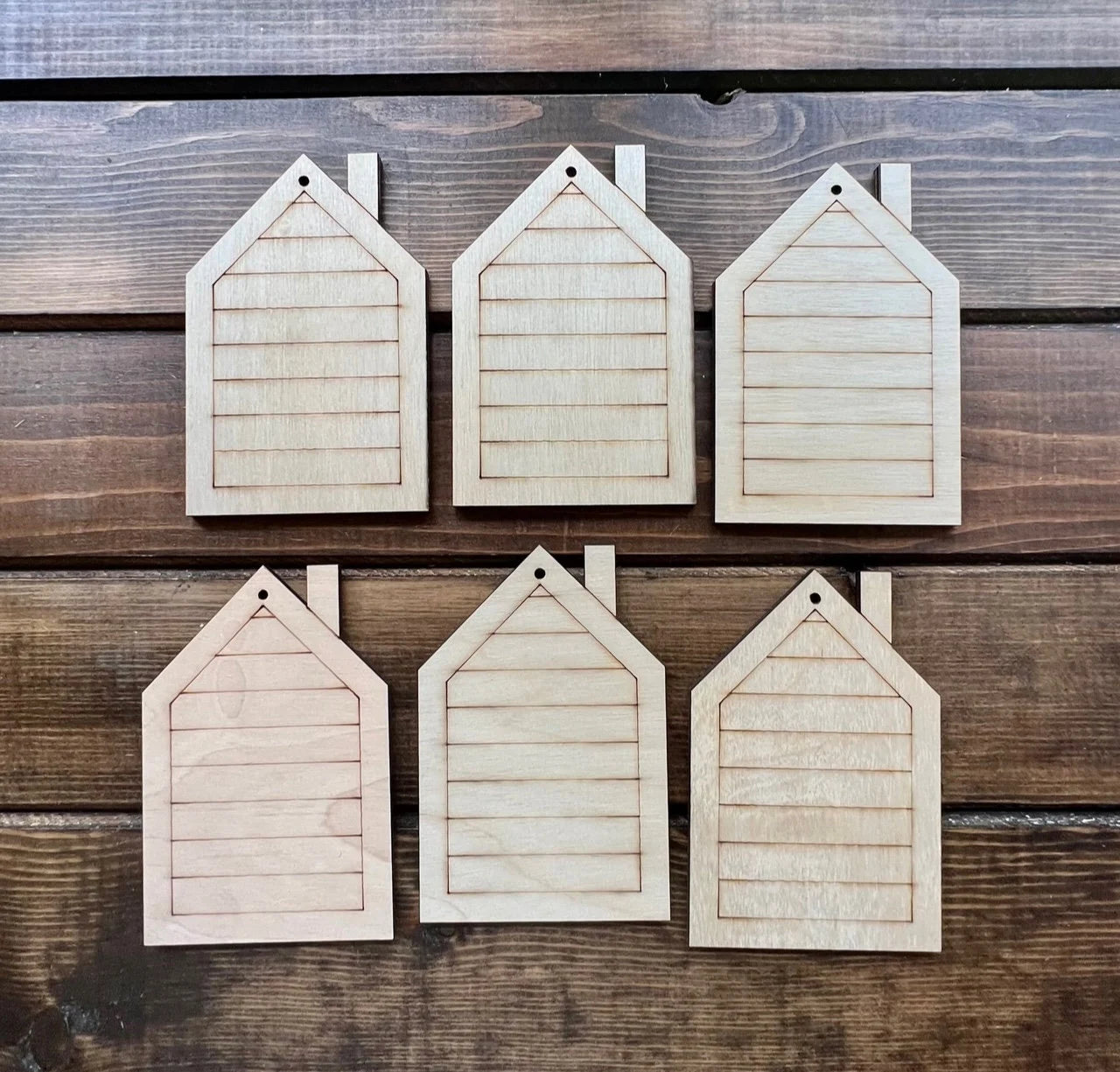 Shiplap House Ornament for Christmas Tree