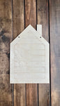 House Shape Wood Blank Shiplap and Frame Outline