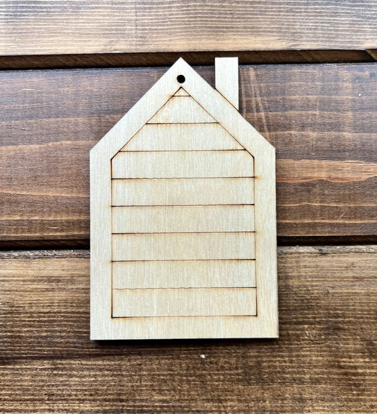 Shiplap House Ornament for Christmas Tree