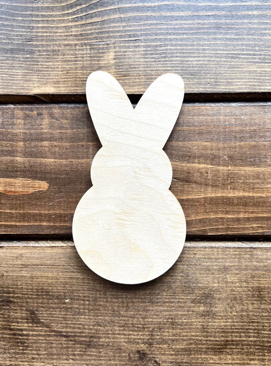 Small Laser cut Peep Bunny 2.5 or 4 Inch Easter Wood Blank