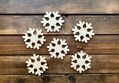 Laser Cut Wood Snowflake Ornament or Craft Embellishment