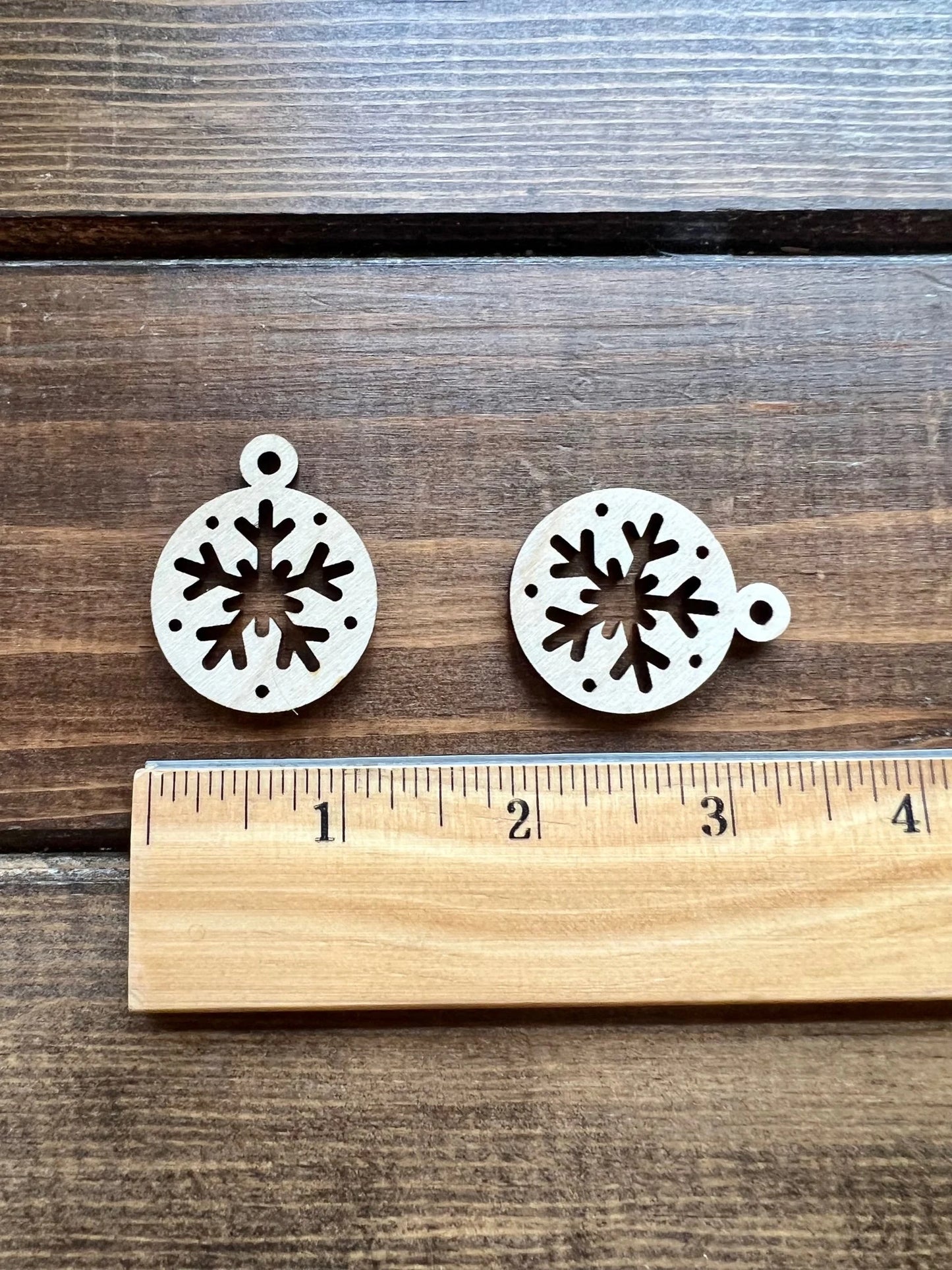 Snowflake wood earring blanks unfinished dangle