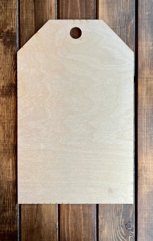 Large Gift Tag Door Hanger Unfinished Blank