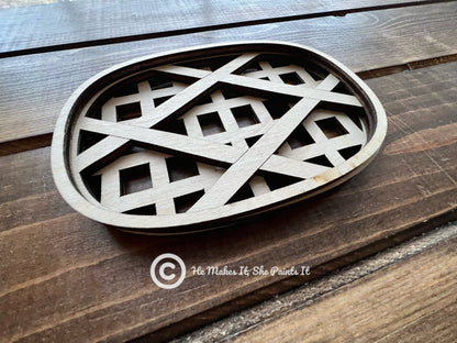 Small Laser Cut Tobacco Basket for Tiered Tray Décor