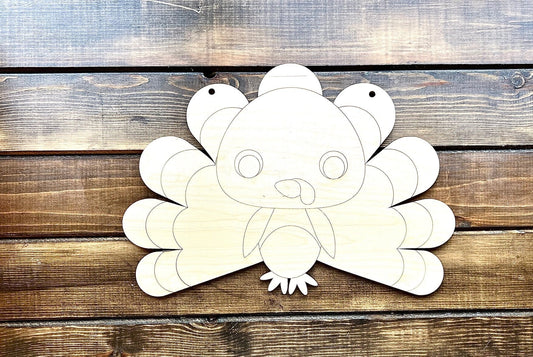 Turkey Door Hanger Blank Fall or Thanksgiving