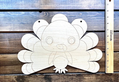 Turkey Door Hanger Blank Fall or Thanksgiving