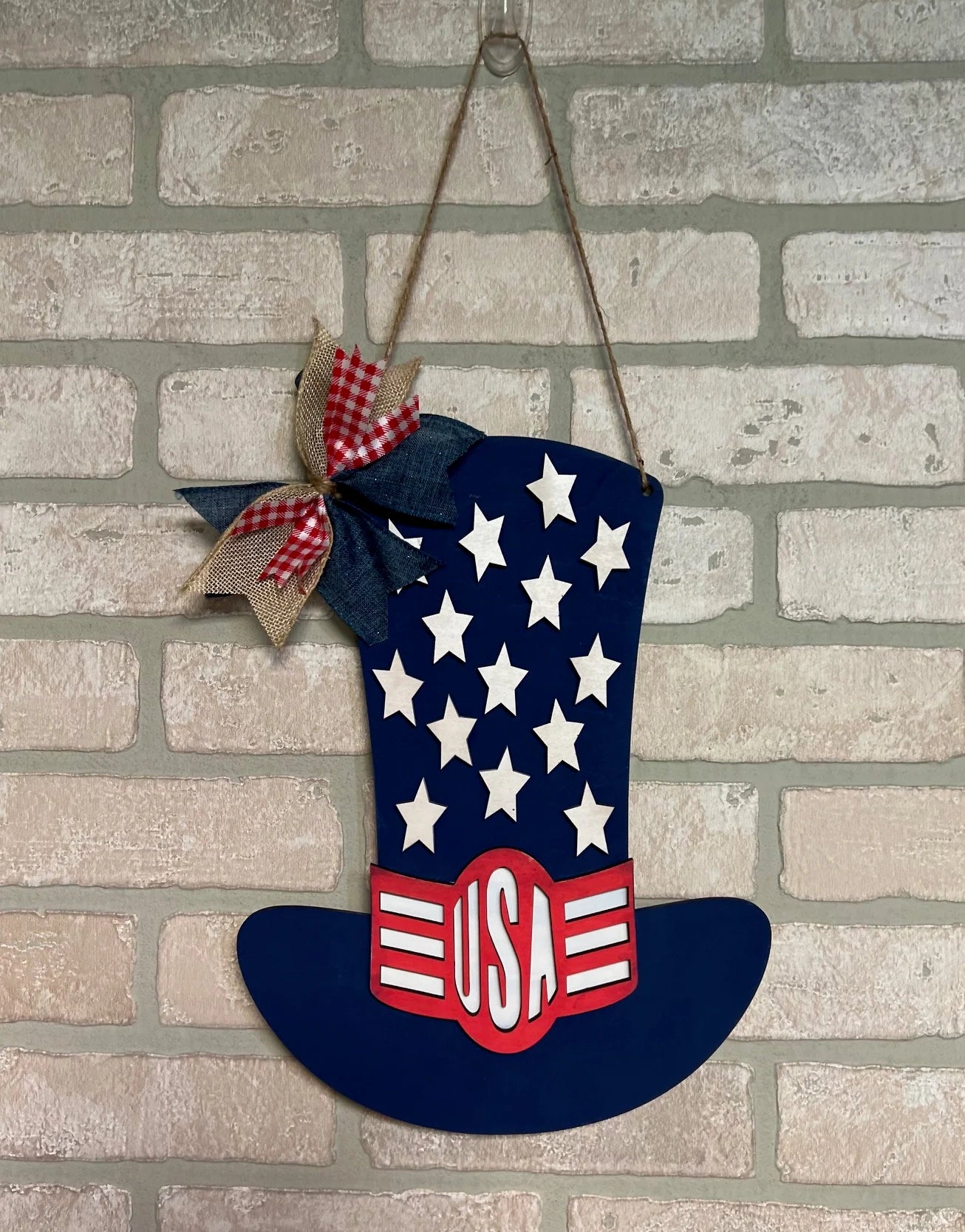 USA Door Hanger Hat Wood Blank